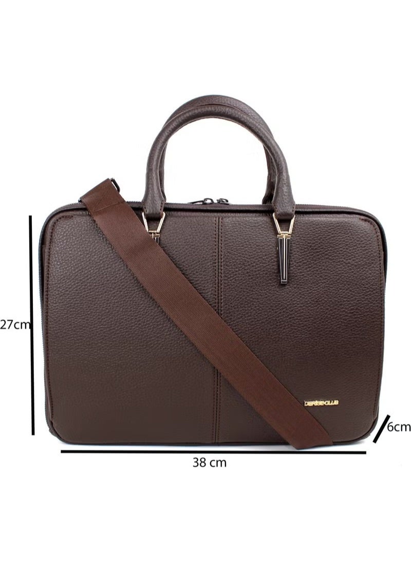 Derise Club Women Brown Hanging File Document 13 & 14 Inch Laptop and Briefcase - Image 2